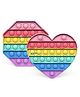 FunBlast Heart & Xexagone Pop it Silicone Fidget Toys Pack of 2 - Multicolor