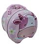 FunBlast Cow Print Tin Coin Piggy Bank With Lock And Key - Pink