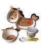 YAMAMA Horse Shape Bamboo Dinnerware Set of 5 - Multicolour