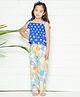 Lilpicks Couture Sleeveless Polka Dot Print Top With Pants - Blue