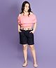Lilpicks Couture Sleeveless Layered Top With Skirt - Pink