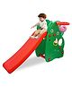 Ehomekart Elephant Shaped Garden Slide with Basketball Hoop - Red Green