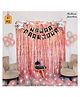Balloon Junction Rose Gold Theme Birthday Banner and Curtains Party Decoration with Star Foil  - 37 Pieces