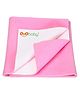 OYO BABY Anti-Piling Fleece Extra Absorbent Instant Dry Sheet, Baby Bed Protector, Waterproof Sheet, Small (70cm x 50cm), Pink