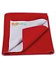 OYO BABY Anti-Piling Fleece Extra Absorbent Instant Dry Sheet, Baby Bed Protector, Waterproof Sheet, Small (70cm x 50cm), Red