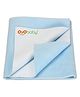 OYO BABY Anti-Piling Fleece Extra Absorbent Instant Dry Sheet, Baby Bed Protector, Waterproof Sheet, Medium (100cm x 70cm), Blue