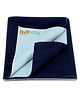 OYO BABY Medium Dry Sheet 100% Waterproof for New Born Baby | Protects Mattress, Bed Sheet | Size 100 X 70cm, (Dark Blue)