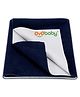 OYO BABY Cotton Waterproof Quick Dry Sheet for Baby| Bed Pad | Baby Bed Protector Sheet for Toddler Children (Large (140Cm X 100Cm, Dark Blue))