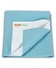 OYO BABY Waterproof Mattress Protector Double Bed Size | 260×200 cm Baby Dry Sheet Large | Soft, Quick Dry, Extra Absorbent Bed Pad | Reusable Rash-Free Anti-Piling Fleece Underpad - Sea Blue