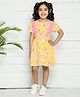 Lilpicks Couture Half Sleeves Floral Print Dress - Yellow