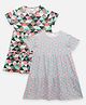 Lilpicks Couture Pack Of 2 Leaves Print Half Sleeves Dresses - Multi Colour