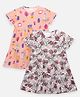 Lilpicks Couture Pack Of 2 Floral Print Half Sleeves Dresses - Multi Colour