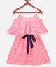 Lilpicks Couture Sleeveless Alphabets Print Dress - Pink