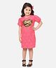 Lilpicks Couture Short Sleeves Floral Lace Dress - Pink