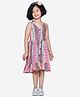 Lilpicks Couture Sleeveless High Low Style Boho Print Dress - Pink