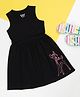 Zion Sleeveless Deer Print Dress - Navy Blue