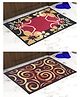 Athom Living  Premium Anti Skid Doormat Pack of 2- Multicolor