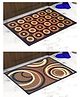 Athom Living  Premium Anti Skid Doormat Pack of 2 - Brown & Maroon