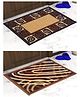 Athom Living Premium Anti Skid Doormat Pack of 2 - Brown & Maroon