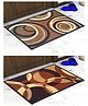 Athom Living Premium Anti Skid Doormat Pack of 2 - Brown & Maroon
