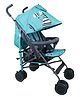 POLKA TOTS Zebra Stroller Pram for 0 to 3 Years Kids 5 Point Safety Harness Adjustable Lightweight Travel Buggy - Blue