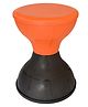 Fun Homes Damroo Style Dual Sided Plastic Sitting Stool - Black Orange