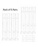 MOMISY TPU Detachable Bra Strap Pack of 5 Pairs - Transparent White