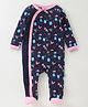 Jus Cubs Printed Cotton AOP Full Sleeves Sleep Suit - Navy Aop