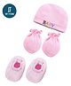 Tiny Tycoonz Cotton Cap Mitten & Booties Pink - Diameter 14 cm