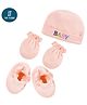 Tiny Tycoonz Cotton Cap Mitten & Booties Peach - Diameter 14 cm