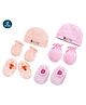 Tiny Tycoonz Cotton Cap Mitten & Booties Peach Pink Pack of 2 - Diameter 14 cm