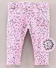 Simply Premium Full Length Cotton Leggings Floral Print - Pink
