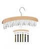MOMISY Multipurpose Adjustable Wooden Hanger With 12 Hooks - Brown