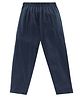 Kiddopanti Full Length Solid Pants - Navy Blue