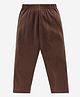 Kiddopanti Full Length Solid Pants - Brown
