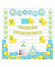 Untumble Duck Themed Birthday Paper Fan Kit Multicolor - Pack Of 55
