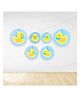 Untumble Duck Themed Paper Fans Multicolor - Pack Of 6