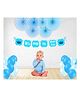 Untumble Half Birthday Paper Fan Kit Blue - 47 Pieces