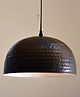 Homesake Antique Copper Hammered Pendant Hanging Lamp - Black 