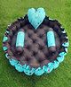 Motherhood Round Tub With Heart Shaped Pillow & Side Support Star Print - Blue