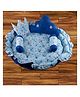 Mittenbooty Round Baby Reversible Bedding Tub Crown Print - Blue