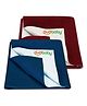 OYO BABY Soft & Waterproof Dry Sheet for Babies, Leakproof Bed Protector, Small (70cm x 50cm), Dark Sea Blue & Maroon (Pack of 2)