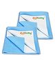 OYO BABY Small Baby Dry Sheet (Pack of 2) | Waterproof Mattress Protector 70×50 cm | Quick Dry & Extra Absorbent Bed Pad | Reusable Anti-Piling Fleece Underpad | Suitable for 0-6 Months Baby -Blue