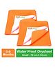 OYO BABY Anti-Piling Fleece Extra Absorbent Instant Dry Sheet, Baby Bed Protector, Waterproof Sheet, Small (70cm x 50cm), Pack of 2 - Peach