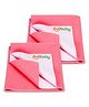 OYO BABY Extra Absorbent Baby Dry Sheet Small, 70×50 cm (Pack of 2), Waterproof Mattress Protector, Quick Dry, Rash-Free, Anti-Piling Fleece for Newborns up to 6 Months, Crib Friendly - Salmon Rose