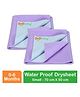 OYO BABY Anti-Piling Fleece Extra Absorbent Instant Dry Sheet, Baby Bed Protector, Waterproof Sheet, Small (70cm x 50cm), Pack of 2 - Violet