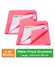 OYO BABY Anti-Piling Fleece Extra Absorbent Instant Dry Sheet, Baby Bed Protector, Waterproof Sheet, Large (140cm x 100cm), Pack of 2 - Salmon Rose