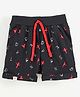 Sundae Kids Mid Thigh Shorts Alphabet Print - Black