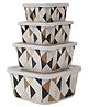 Earthism EcocFriendly Bamboo Fibre Storage Containers Set of 4 - Multicolour