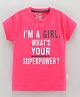 GRO Half Sleeves Printed Tee - Pink